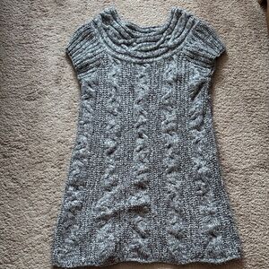 Yvos Charcoal Gray Cable Knit Sweater Dress for all Occasions